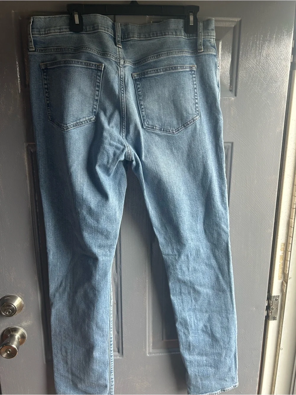 J Crew Flex Men’s 34x32 Blue Jeans Zip Up Straight Leg 5 Pocket